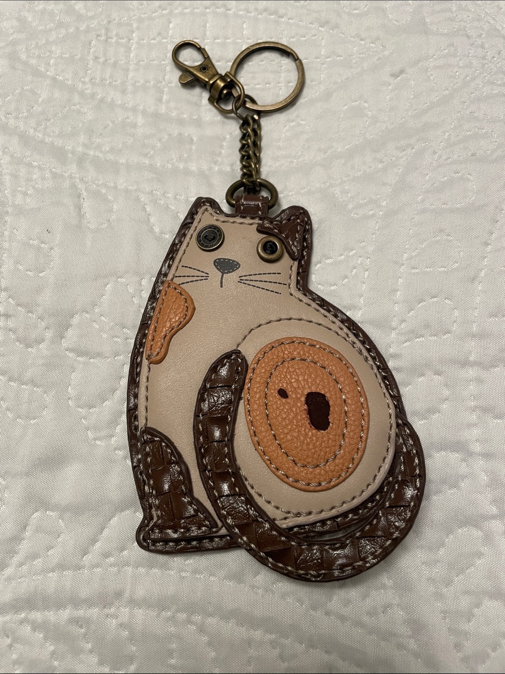 CHALA LaZZy Cat Handbag Key Fob Coin Purse Faux Leather for CAT LOVERS
